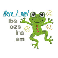 Baby birth announcement template machine embroidery design by sweetstitchdesign.com