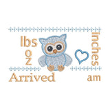 Baby birth announcement template machine embroidery design by sweetstitchdesign.com