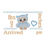 Baby birth announcement template machine embroidery design by sweetstitchdesign.com