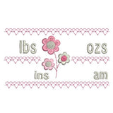 Baby birth announcement template machine embroidery design by sweetstitchdesign.com