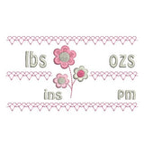 Baby birth announcement template machine embroidery design by sweetstitchdesign.com