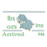 Baby birth announcement template machine embroidery design by sweetstitchdesign.com