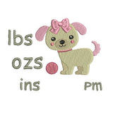 Baby birth announcement template machine embroidery design by sweetstitchdesign.com