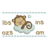 Baby birth announcement template machine embroidery design by sweetstitchdesign.com