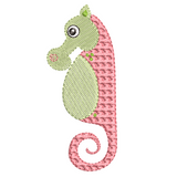 Seahorse applique machine embroidery design by sweetstitchdesign.com