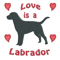 Labrador Retriever dog machine embroidery design by sweetstitchdesign.com