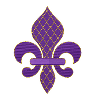 Fleur de Lis fill stitch machine embroidery design by sweetstitchdesign.com