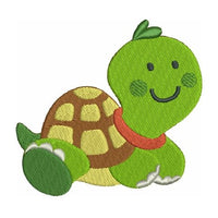 Turtle machine embroidery design by sweetstitchdesign.com