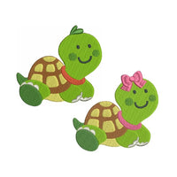 Cute baby turtle machine embroidery designs by sweetstitchdesign.com