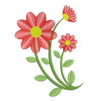 Floral machine embroidery design by sweetstitchdesign.com