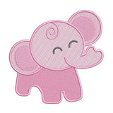 Baby elephant machine embroidery design by sweetstitchdesign.com