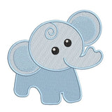 Baby elephant machine embroidery design by sweetstitchdesign.com