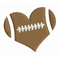 Heart shaped football machine embroidery design by sweetstitchdesign.com