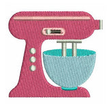 Mini kitchen mixer machine embroidery design by sweetstitchdesign.com