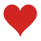 Single Valentine Heart machine embroidery design by sweetstitchdesign.com