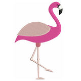 Pink flamingo machine embroidery design by sweetstitchdesign.com