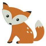 Baby fox machine embroidery design by sweetstitchdesign.com