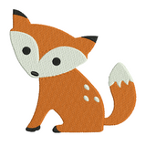 Baby fox machine embroidery design by sweetstitchdesign.com