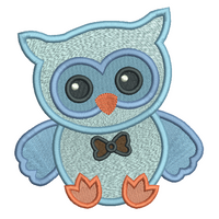 Baby boy owl machine embroidery design by sweetstitchdesign.com