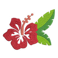 Hibiscus flower machine embroidery design by sweetstitchdesign.com