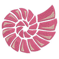 Pink shell machine embroidery design by sweetstitchdesign.com