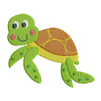 Turtle machine embroidery design by sweetstitchdesign.com