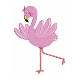 Pink flamingo machine embroidery design by sweetstitchdesign.com
