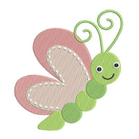 Butterfly machine embroidery design by sweetstitchdesign.com