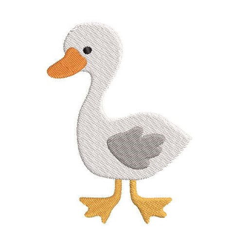 Cute mini duck machine embroidery design by sweetstitchdesign.com