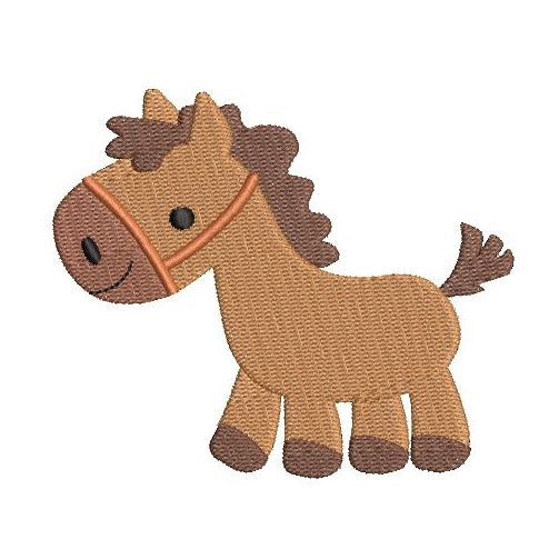 Cute mini horse machine embroidery design by sweetstitchdesign.com