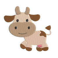 Mini fill stitch cow machine embroidery design by sweetstitchdesign.com