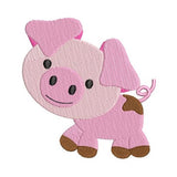 Mini pig machine embroidery design by sweetstitchdesign.com