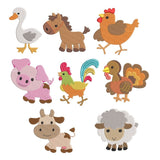 Mini farm animal machine embroidery designs by sweetstitchdesign.com