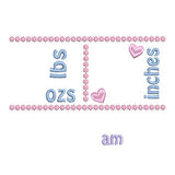 Baby birth announcement template machine embroidery design by sweetstitchdesign.com