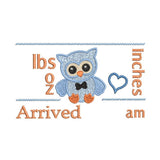 Baby birth announcement template machine embroidery design by sweetstitchdesign.com