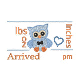 Baby birth announcement template machine embroidery design by sweetstitchdesign.com