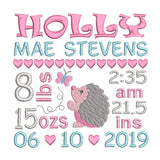 Baby birth announcement by sweetstitchdesign.com