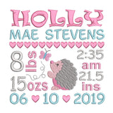Baby birth announcement template by sweetstitchdesign.com