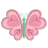 Butterfly applique machine embroidery design by sweetstitchdesign.com