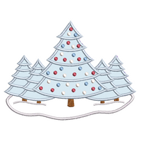 Christmas tree applique machine embroidery design by sweetstitchdesign.com