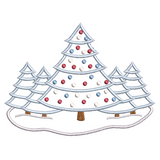 Christmas tree applique machine embroidery design by sweetstitchdesign.com