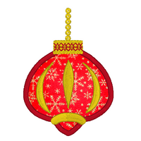 Christmas ornament applique machine embroidery design by sweetstitchdesign.com