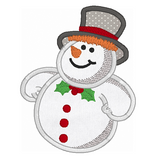 Christmas snowman applique machine embroidery design by sweetstitchdesign.com