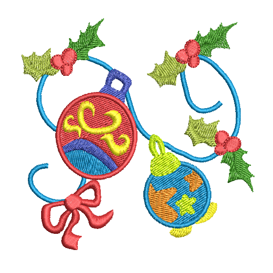 Christmas decoration fill stitch machine embroidery design by sweetstitchdesign.com