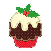 Christmas pudding applique machine embroidery design by sweetstitchdesign.com