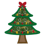 Christmas tree applique machine embroidery design by sweetstitchdesign.com