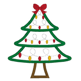 Christmas tree applique machine embroidery design by sweetstitchdesign.com