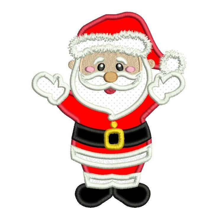 Christmas Santa applique machine embroidery design by sweetstitchdesign.com