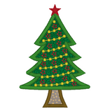 Christmas tree applique machine embroidery design by sweetstitchdesign.com