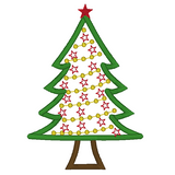 Christmas tree applique machine embroidery design by sweetstitchdesign.com